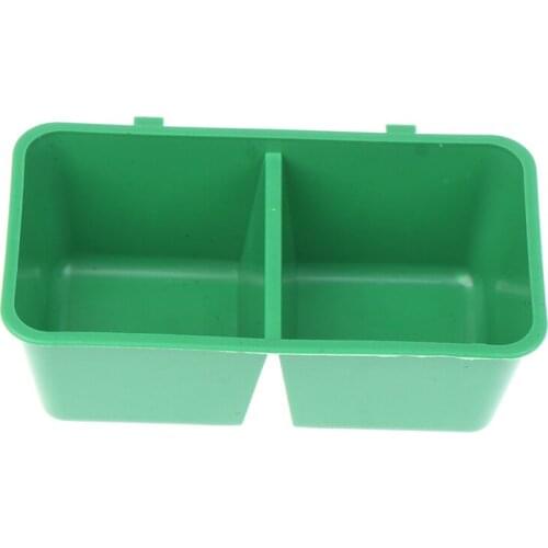 2pc 2 in 1 Parrot Food Water Bowl Dual Feeding Cup Plastic Bird Pigeons Cage Water Food Feeder Parrot Pet Aviary Water Bowl