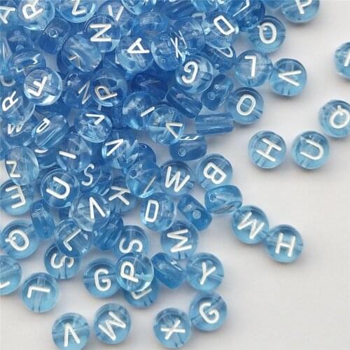 4*7mm Random Mixed Letter Acrylic Round Flat Alphabet Spacer Beads For Jewelry Making Handmade Diy Bracelet Necklace
