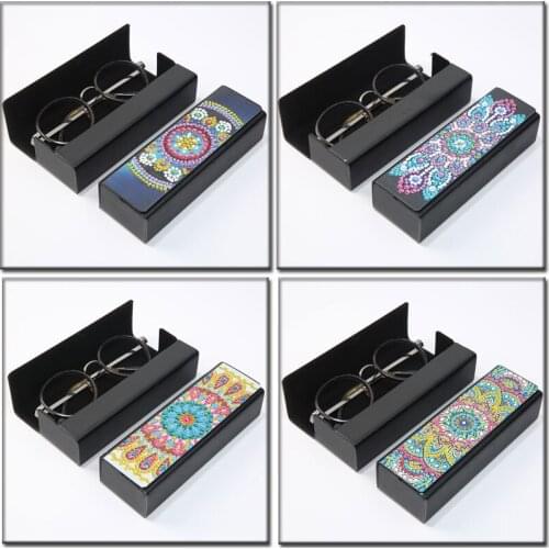 Diamond Painting Glasses Box Special Shaped Diamond Mosaic Cross Stitch Embroidery Diamond Art Rhinestone Decor Sunglasses Case