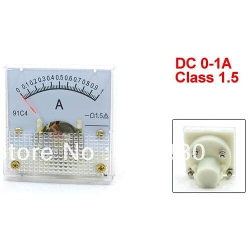 DC 0-1A 2A 3A 5A 10A 15A Analog Panel AMP Current Meter Ammeter Gauge Amperemeter 91C4 Pointer DC ammeter