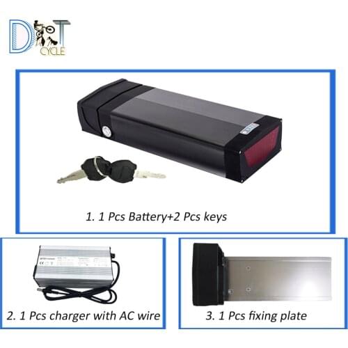 Free shipping high power Luggage carrier rear rack 1000W 1500W 36V 48V 60V replacement Li-ion battery for electric tricycle