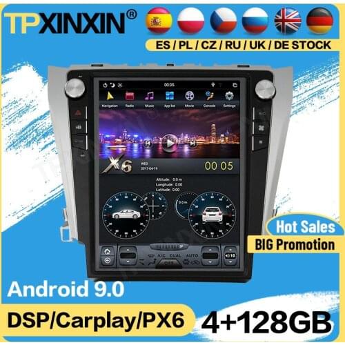 Carplay Tesla 128G Radio 2 Din Stereo Receiver Android For Toyota Camry 2012 2013 2014 2015 2016 GPS Player Auto Audio Head Unit