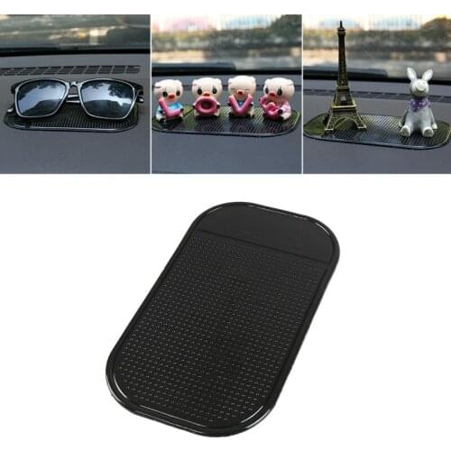 Black Anti-Slip Car Dash Sticky Gel Pad Non-Slip Universal Mount Phone Holder Car Mat Washable Silicone Gel Pad Car Accessories