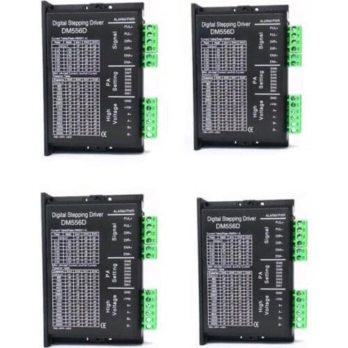 4pcs/lot DM556D stepper motor driver is suitable for NEMA17/23 2-phase hybrid stepping motor below 5.6A for CNC Router Milling