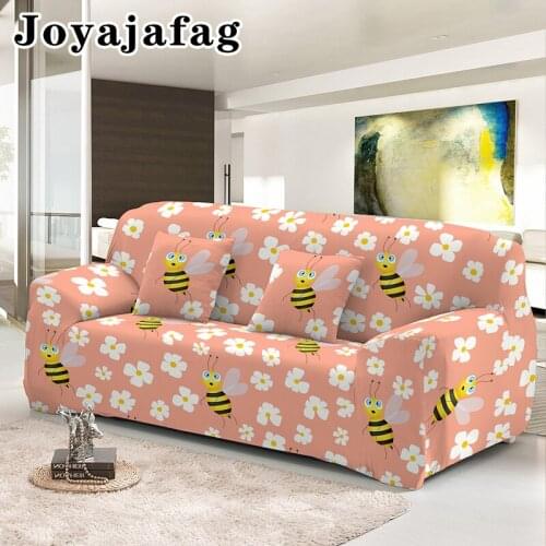 Elastic Sofa Cover Cute Honey Bee High Quality All-cover Couch Covers For Living Room Sectional Corner Slipcover Dust Proof