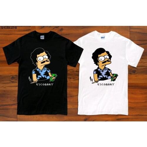 Cartoon Pablo Escobar Blue 1side Black and White T-shirt (XS-5XL) Cartoon t shirt men Unisex Fashion tshirt Loose Size sbz8293
