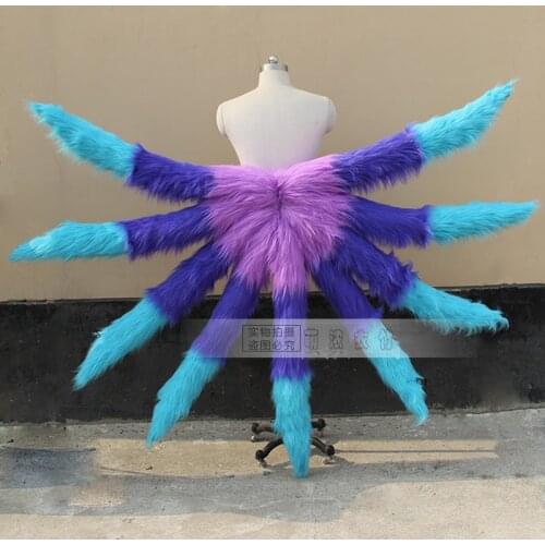 Tails Sexy Fox Nine Tailed stage prop nine-tailed fox tail Coshome LOL Ahri Cosplay Costume