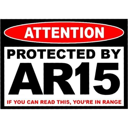 Creative AR15 Rifle Safety Ammunition Warning Car Sticker PVC Personalized Fashion Body Exquisite Dedcal Waterproof Decoration