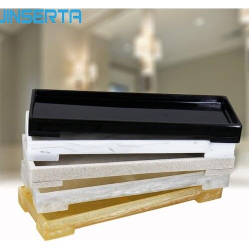 JINSERTA Marbled Resin Storage Tray Jewelry Display Plate Necklace Ring Earrings Cosmetic Organizer Home Hotel Serving Tray