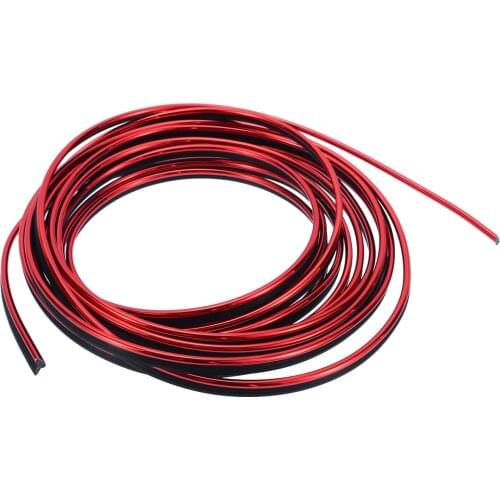 Mayitr 5m Car Styling Strips Trim Decals Interior Door Sticker Moulding Line DIY Red Car Seal Accessories