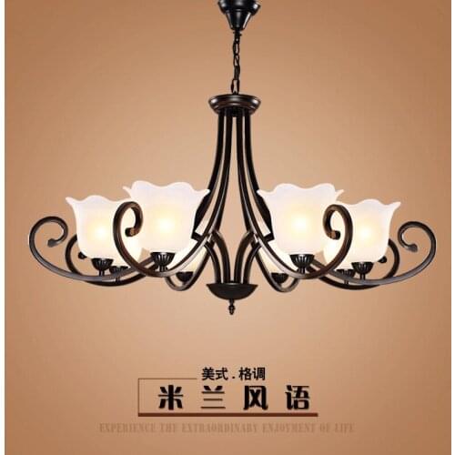 Restaurant atmos Multiple Chandelier retro Tieyi lighting bedroom living room lights Mediterranean penthouse floor