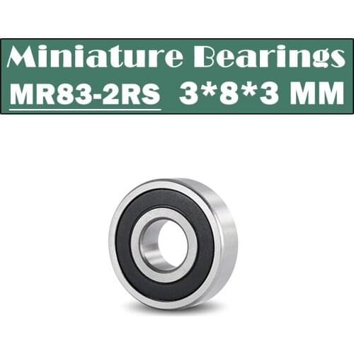 MR83-2RS Bearing 3x8x3mm ( 10 PCS ) ABEC-1 Miniature Flanged MR83RS Ball Bearings R-830ZZY03