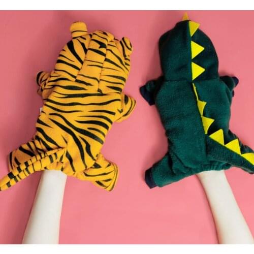 Cartoon Dog Jumpsuit Winter Warm Pet Dog Clothes For Dogs Outfits Fleece Dog Coat Jacket Puppy Pet Pajamas Chihuahua Clothing