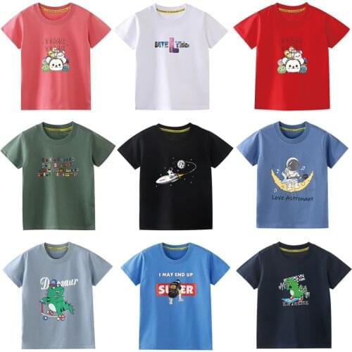 New 2021 Summer Kids Boys Girls T Shirt Fashion Cartoon Print Short Sleeve T-Shirt Cotton Baby Boys O-neck T-Shirt Tops Clothing
