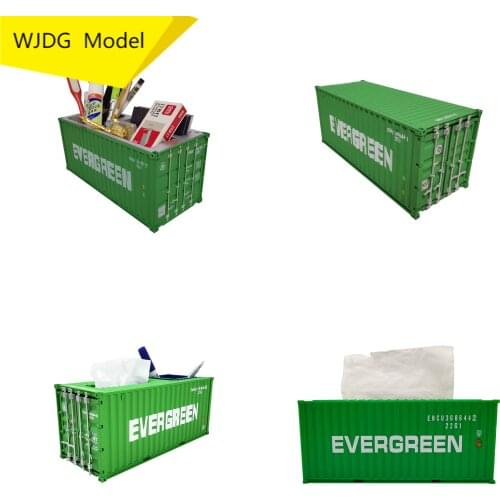 1:20/1:24/1:30/1:35 Creative shipping model container EVERGREEN Storage box + Pen box + tissue box + mode Can be customized