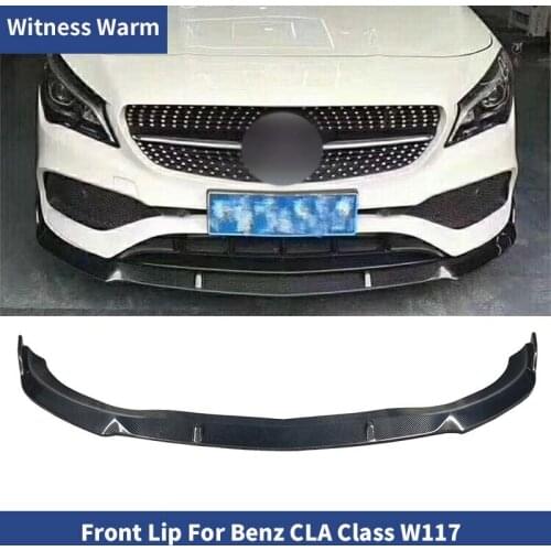 Carbon Fiber Front Lip Spoiler Splitters For Benz CLA Class W117 CLA180 CLA200 CLA250 CLA45 Head Bumper Chin 16-19 car body kit