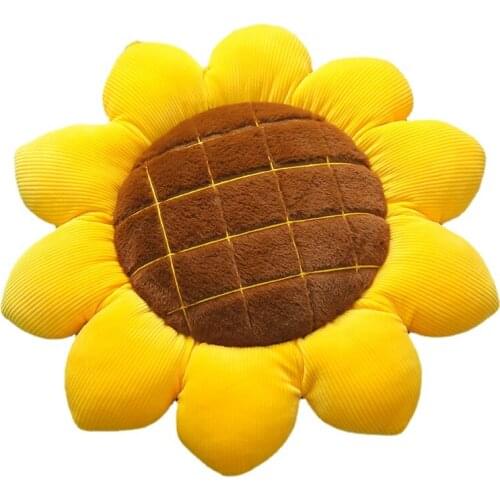 Sunflower Plush Pillow Daisy Sakura Soft Stuffed Pillows Rainbow Flower Futon Sofa Chair Seat Flower Pad Home Living Room Decor