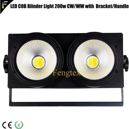 Stage Spectator Lighting 200w 2in1 Warm Cold Light Wash 3200k/6500k Auditorium Blinder Show Light 200 watt with Bracket Handle