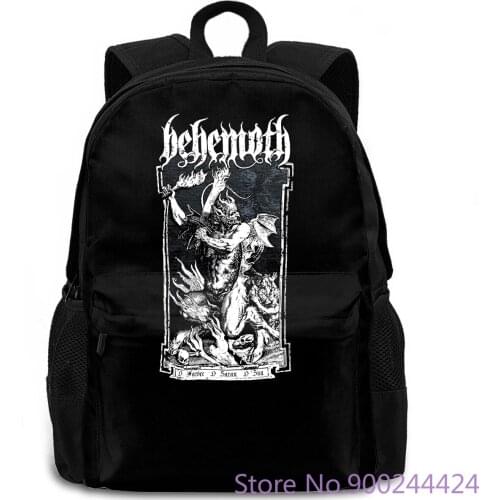 Behemoth O Father Black Printed New Style Mens women men backpack laptop travel school adult student