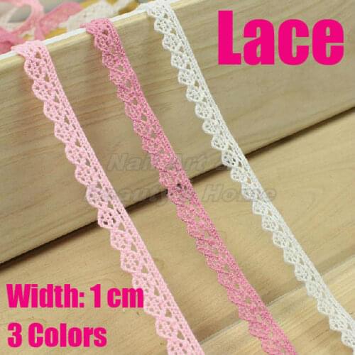 1 cm width Lace cotton lace sewing ribbon guipure lace trim or fabric warp knitting DIY Garment Accessories free shipping #1608