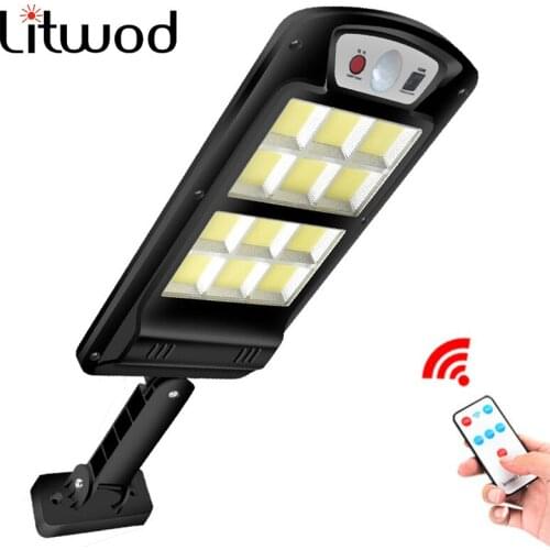 Super Bright 240 Leds Solar Remote Control Wall Light Street Lamp Motion Sensor Built in Long Battery Life Outdoor Sunlight