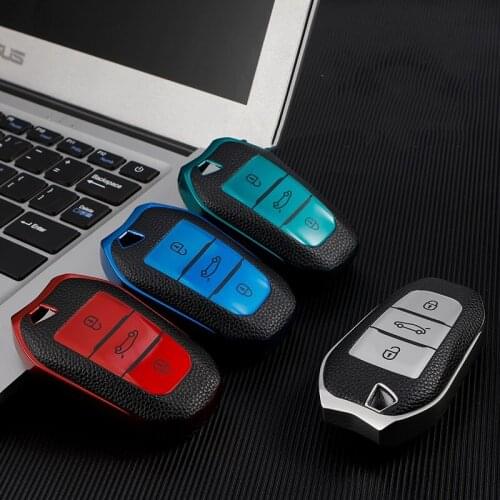 TPU Car Key Case Full Cover holder For Peugeot 308 408 508 2008 3008 4008 5008 Citroen C4 C4L C6 C3-XR Smart Shell Accessories