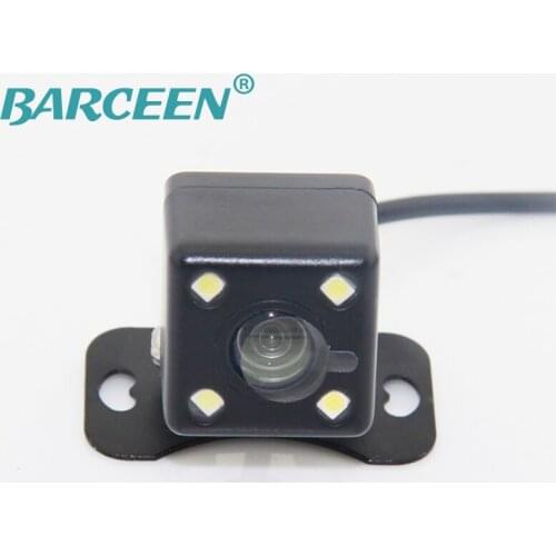 Rainproof car rearview camera black plastic shell material hd night vision image sensor led lights wire for all types car