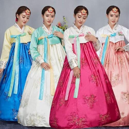 High-quality Korean Traditional Costumes Womens Hanbok New Year Traditional Dance Folk Style Hanbok Stage Cosplay