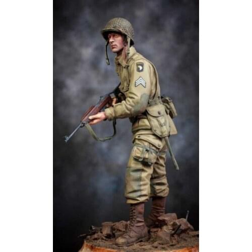 1/16 scale WW2 US 101 Airborne Division Paratroopers Search Advance miniatures WWII Resin Model Kit figure Free Shipping