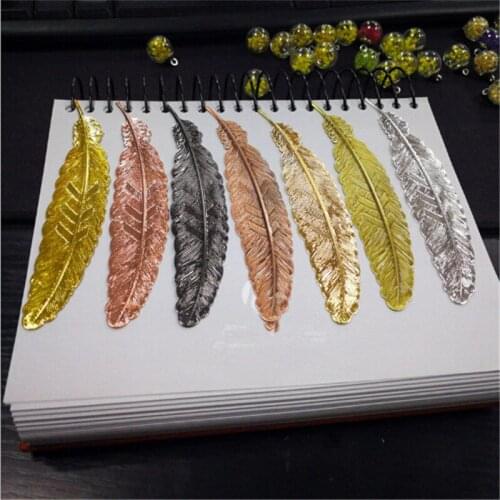 1pc Metal Creative Retro Metal Feather Bookmark Nice Cool Book Page Mark Children Student Gift Stationery School Office Supplies