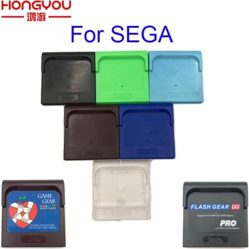 10pcs For Sega Game Gear GG Game Cartridge Housing Shell Card box Game Card Housing cover Case Pro Stickers Replacement