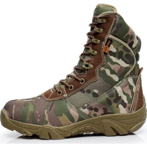 2019 New Tactical Boots Mountaineering Boots Military Boots Mens Outdoor Hiking Shoes Non-slip Shoes Climbing Mountain Shoes