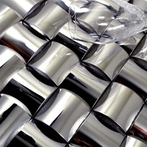 3D convex design stainless steel metal mosaic tiles for kitchen backsplash tiles sunroom living room tiles bathroom shower