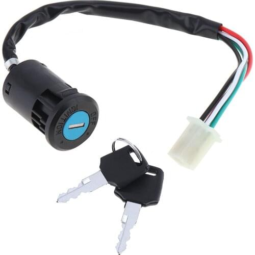 4 Wires 2 Ignition Keys Start Switch Waterproof Door Lock Key Motorcycle Accessories for ATV Go Kart Scrambling Motorcycle