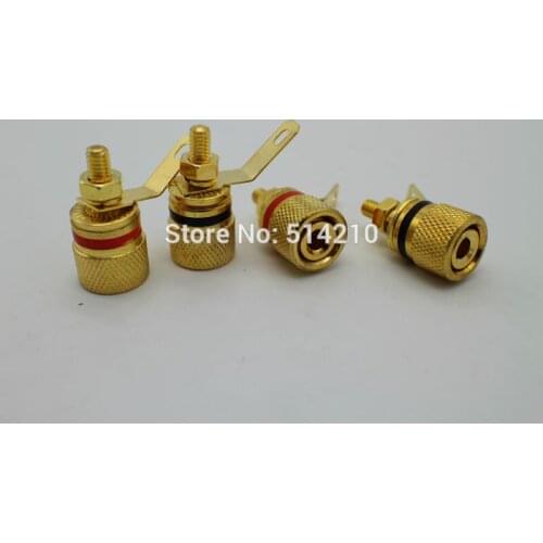 4 pcs high-grade Professional audio speakers horn terminals 4mm diy kit