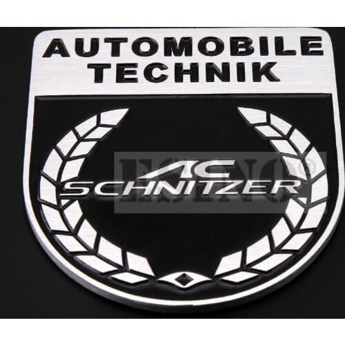 10 x Newest 3D Aluminium Alloy Car Trunk Emblem AC Schnitzer Accessories Adhesive Car Logo Car Styling Badge
