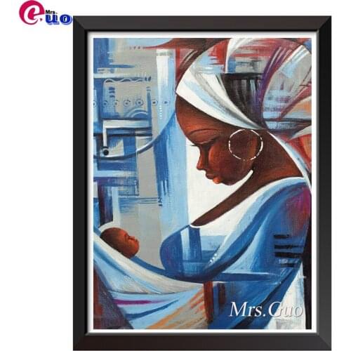 5D Diamond Painting Family Love Full Square/Round Diamond Embroidery Abstract Portrait African Woman Rhinestones Mosaic Hobby Ar
