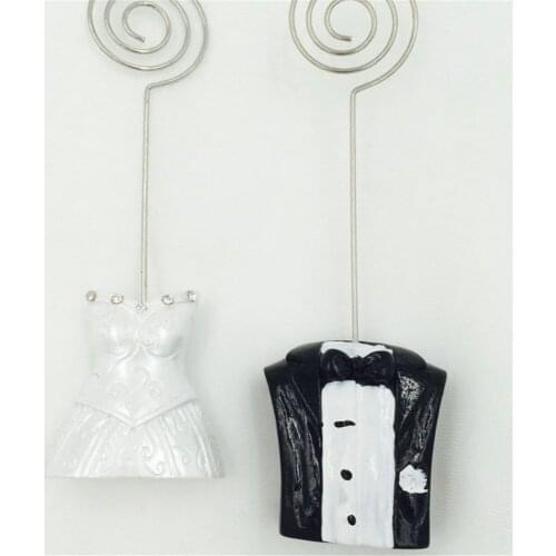 Free Shipping Hot Selling Newest Table Decoration Bride and Groom Place Card Name Mr Ms. Cards Holder Wedding Favor 24Pcs/Lot