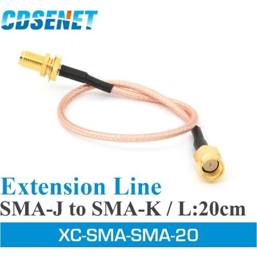 Free Shipping 10pcs Wifi Antenna Extension Cable Line 20cm SMA Male To SMA Female Cable Connector CDSENET XC-SMA-SMA-20