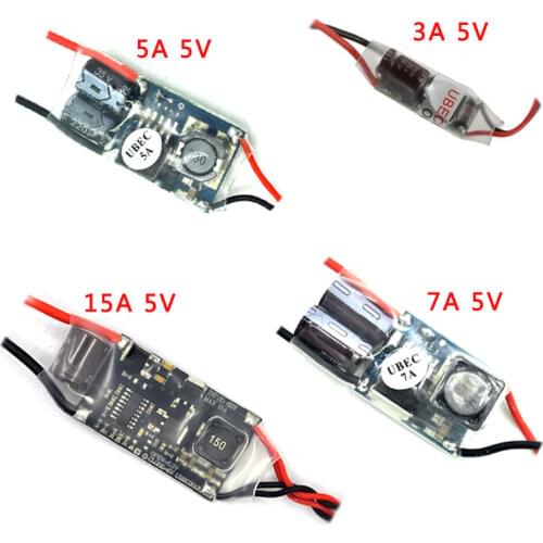 UBEC 5V 3A 5A /7A /15A BEC Full Shielding Antijamming Switching Regulator For RC Airplane FPV Receiver power supply external
