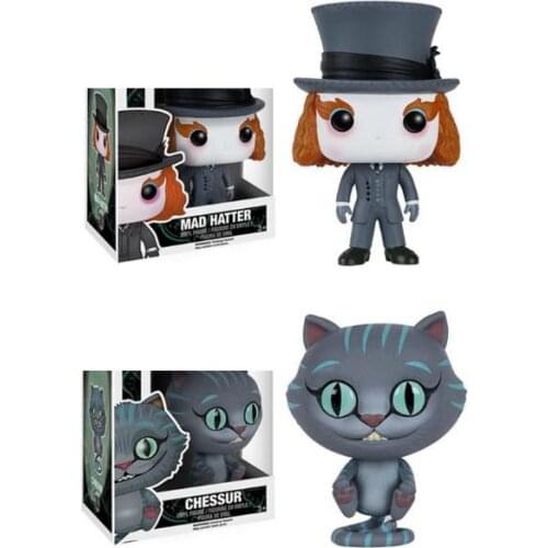 Alice in Wonderland Mad Hatter 181# Chessur 183# PVC Action Figure Collectible Model toys