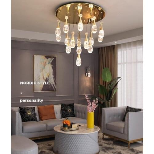 Crystal bubbles modern LED chandeliers Decor for home kitchen bedroom living dining room decoration ceiling lamp indoor lighting