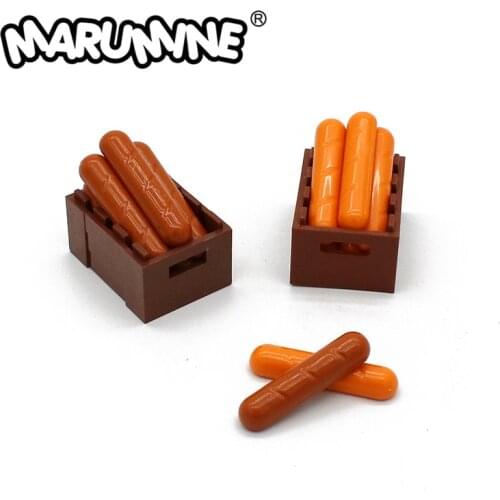 MARUMINE White Bread 30 PCS/LOT Building blocks toys French Bread Sub Roll Food 4342 Educational bricks kids gifts