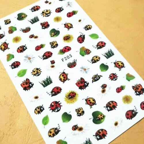 Newest F203 cartoon design nail sticker decal stamping back gule DIY nail manicure decoration tools