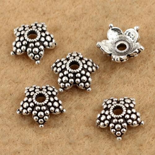 NEW 100% 925 Silver Beads Caps Thai Silver Beads Cap Sterling Silver Beads Caps DIY Jewelry Accessories