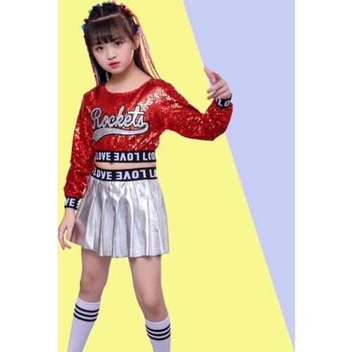 2021 New Children Jazz Dance Costumes Boys Girls Sequins Hip Hop Letter Print Suit Stage Costumes for Kids Rave Outfit