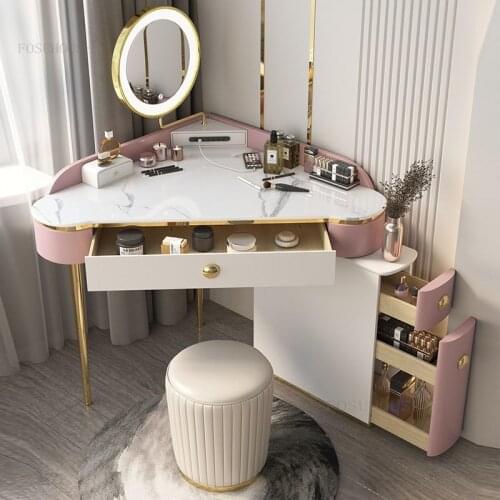 Rechargeable Dressers Bedroom Furniture 90 Degree Triangle Dressing Table Creative Mini Dresser Modern Small Apartment Corner