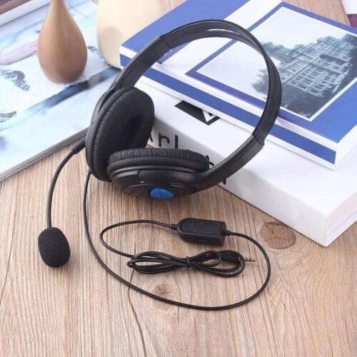 Wired Headphones Noise Reduction Bilateral Gaming Earphone with Telescopic Microphone for SonyPS4 Headset For Xiaomi For Huawei