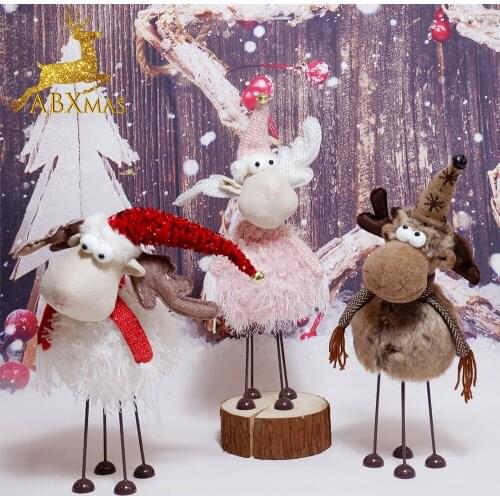 Merry Christmas Decoration Kids Doll Pendants Santa Claus Elk Navidad New Year Decor Ornaments for Xmas Tree Decor