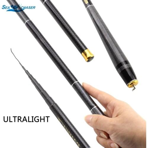 Lowest profit Carbon Fiber Stream Hand Fishing Rod 3.6m-7.2m Ultra Light Feeder Carp Fishing Pole Fishing Tackle free 1-3 tips